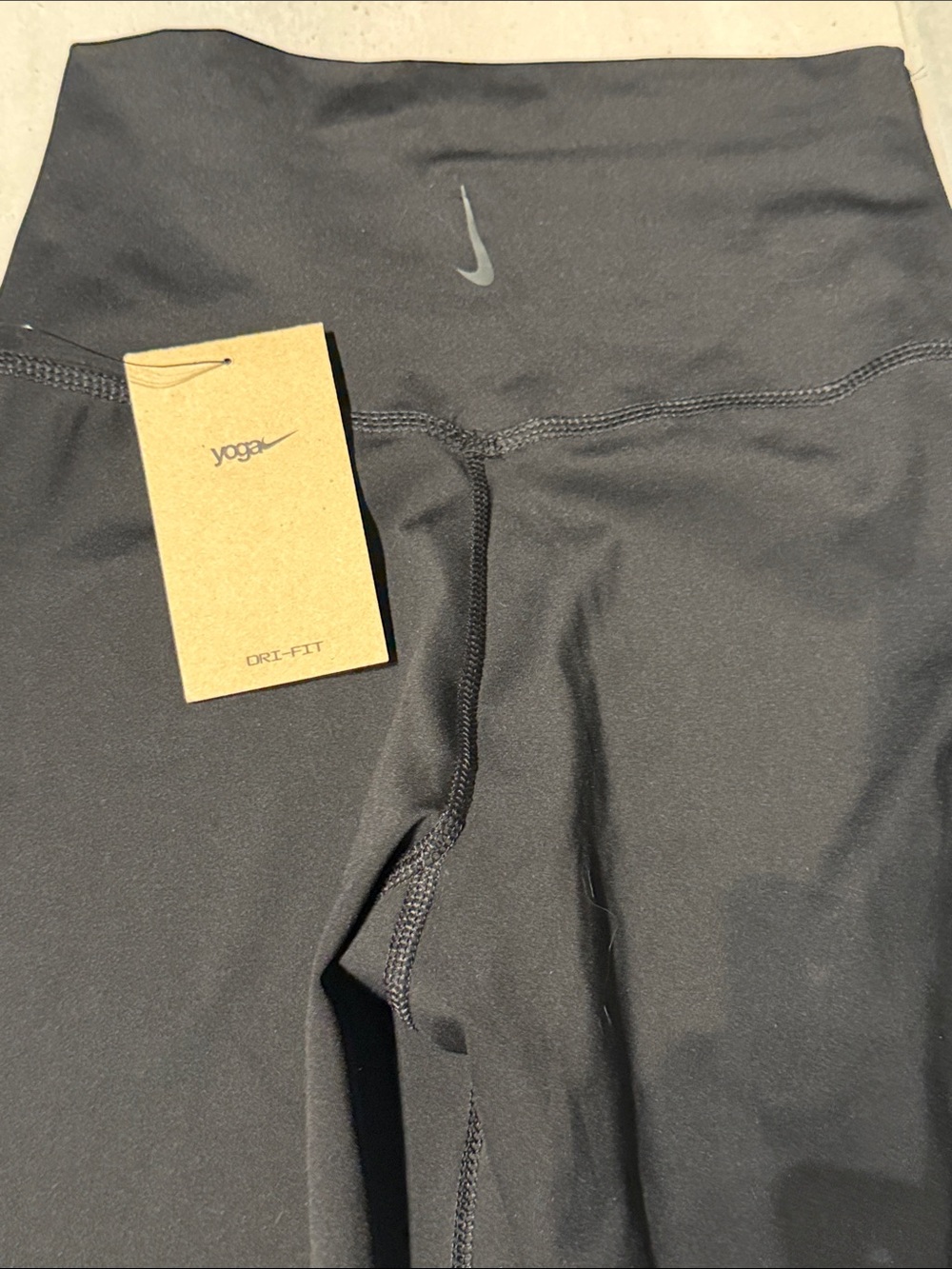 Nike Black Kids Yoga Leggings with Reflective Swoosh